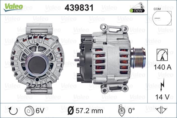 Valeo 439831 - Генератор autodif.ru