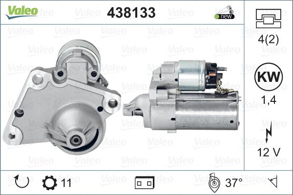 Valeo 438133 - Стартер autodif.ru