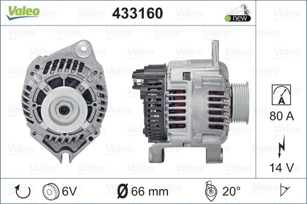 Valeo 433160 - Генератор autodif.ru