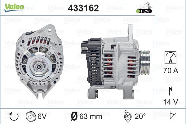 Valeo 433162 - Генератор autodif.ru