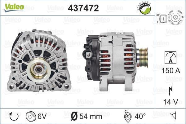 Valeo 437472 - Генератор autodif.ru