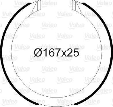 Valeo 564149 - Комплект тормозов, ручник, парковка autodif.ru
