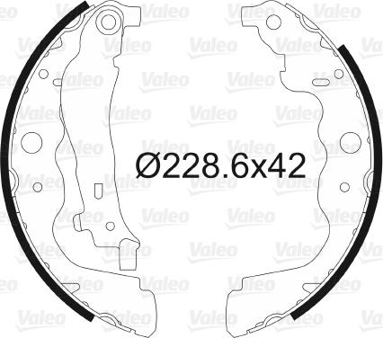Valeo 564104 - Комплект тормозных колодок, барабанные autodif.ru