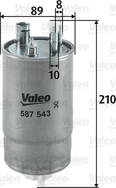 Valeo 587543 - Топливный фильтр autodif.ru