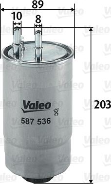 Valeo 587536 - Топливный фильтр autodif.ru