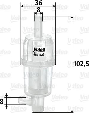 Valeo 587523 - Масляный фильтр autodif.ru