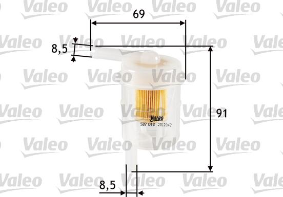 Valeo 587048 - Топливный фильтр autodif.ru