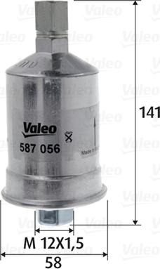 Valeo 587056 - Топливный фильтр autodif.ru