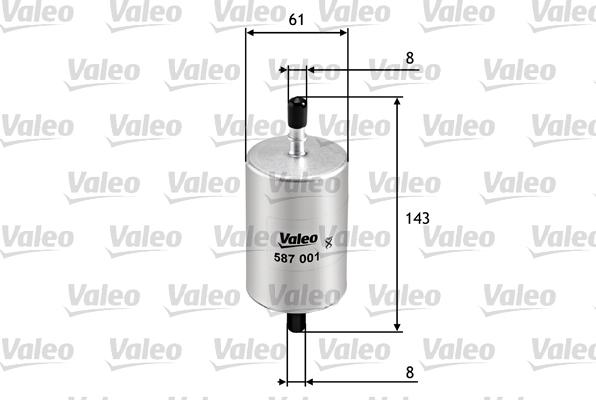 Valeo 587001 - Фильтр топливный autodif.ru
