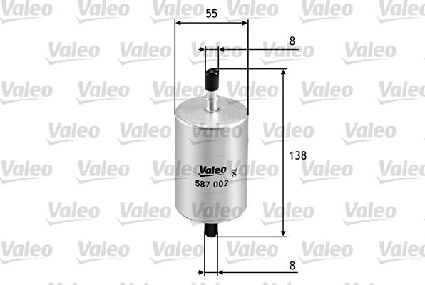 Valeo 587002 - Фильтр топливный RENAULT CLIO II 1.2 / RENAULT TWINGO I 1.1 autodif.ru
