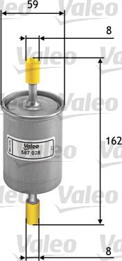 Valeo 587028 - Масляный фильтр autodif.ru