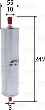 Valeo 587100 - Топливный фильтр autodif.ru