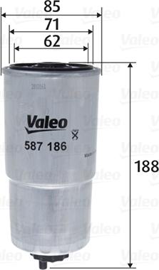 Valeo 587186 - Топливный фильтр autodif.ru