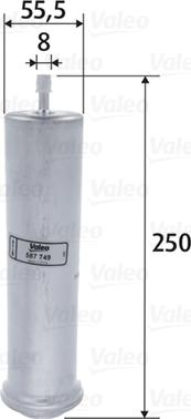 Valeo 587749 - Топливный фильтр autodif.ru