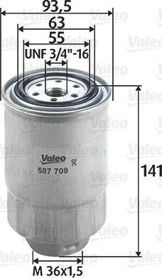 Valeo 587709 - Топливный фильтр autodif.ru