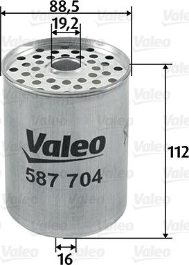 Valeo 587704 - Топливный фильтр autodif.ru