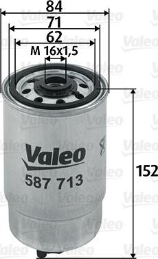 Valeo 587713 - Топливный фильтр autodif.ru