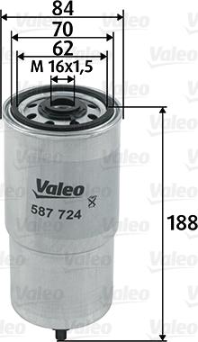 Valeo 587724 - Топливный фильтр autodif.ru