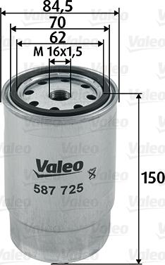 Valeo 587725 - Топливный фильтр autodif.ru