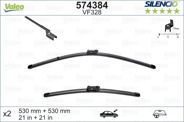 Valeo 574384 - Щетка стеклоочистителя autodif.ru