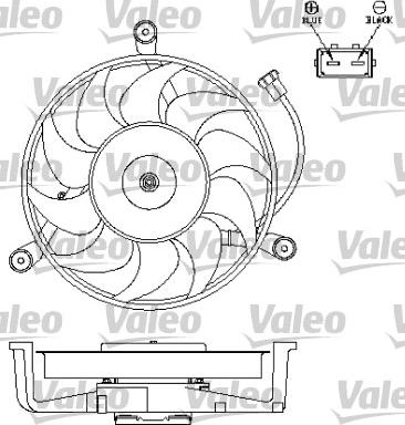 Valeo 696043 - Вентилятор, охлаждение двигателя autodif.ru