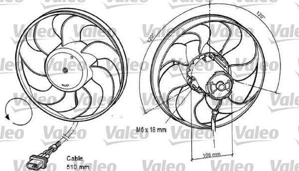 Valeo 696042 - Вентилятор, охлаждение двигателя autodif.ru