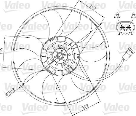 Valeo 696013 - Вентилятор, охлаждение двигателя autodif.ru