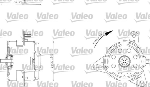 Valeo 698343 - Электродвигатель, вентилятор радиатора autodif.ru