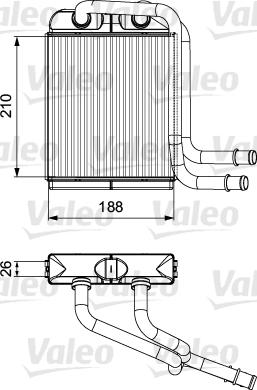 Valeo 811524 - Радиатор салона autodif.ru
