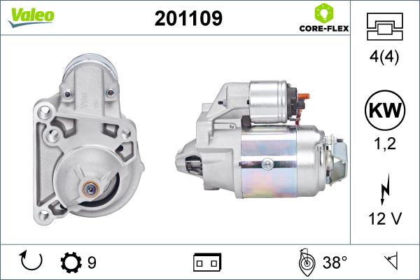 Valeo 201109 - Стартер autodif.ru