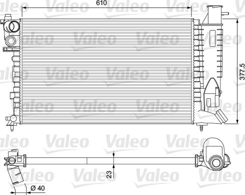 Valeo 231 010 - Радиатор, охлаждение двигателя autodif.ru