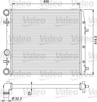 Valeo 232863 - Радиатор, охлаждение двигателя autodif.ru