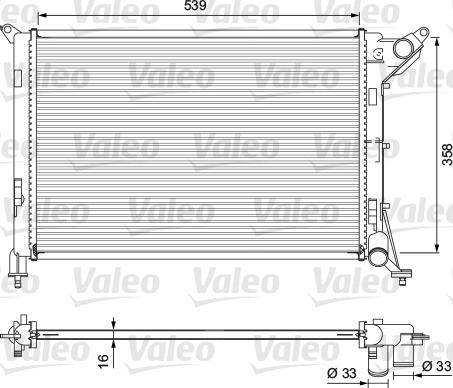 Valeo 701730 - Радиатор, охлаждение двигателя autodif.ru