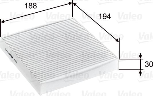 Valeo 715755 - Фильтр воздуха в салоне autodif.ru