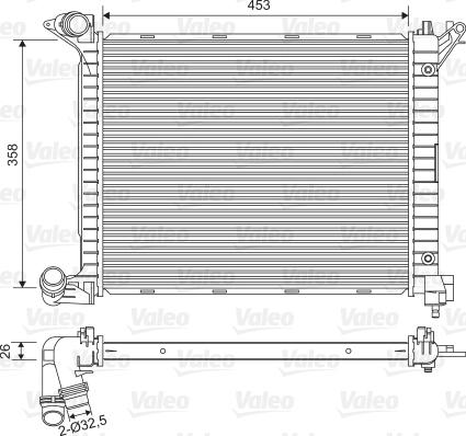 Valeo 734329 - Радиатор, охлаждение двигателя autodif.ru