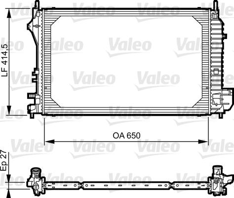 Valeo 735083 - Радиатор, охлаждение двигателя autodif.ru