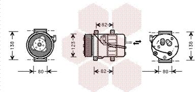 Van Wezel 5900K054 - Компрессор кондиционера autodif.ru