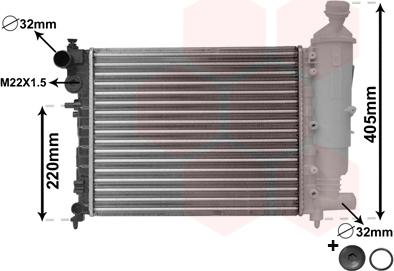 Van Wezel 09002115 - Радиатор, охлаждение двигателя autodif.ru