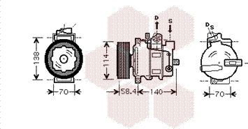 Van Wezel 0300K178 - компрессор кондиционера Audi autodif.ru