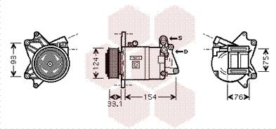 Van Wezel 1300K321 - Компрессор кондиционера autodif.ru