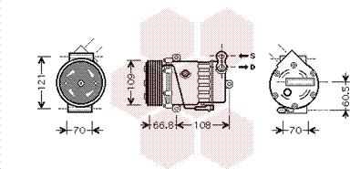 Van Wezel 3700K389 - Компрессор кондиционера autodif.ru