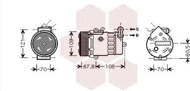 Van Wezel 3700K377 - Компрессор кондиционера autodif.ru