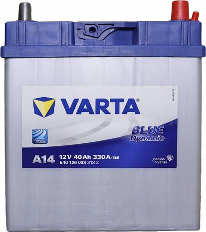 Varta 540126033 - АКБ VARTA 40 А/Ч 330А (EN) Blue Dynamic ~ обратная полярность (тонкие клемы) autodif.ru