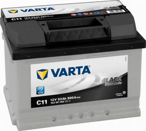 Varta 553401050 - Автозапчасть/Аккумуляторная батарея Black Dynamic (12V 53Ah 500A B13) autodif.ru