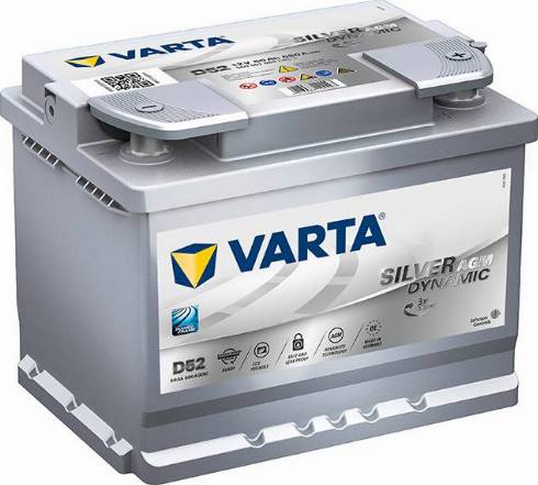 Varta 560901068 - Автозапчасть/Аккумулятор Silver Dynamic AGM 12V 60AH 680A 242х175х190 Полярность 0 Клеммы 1 Креплени autodif.ru