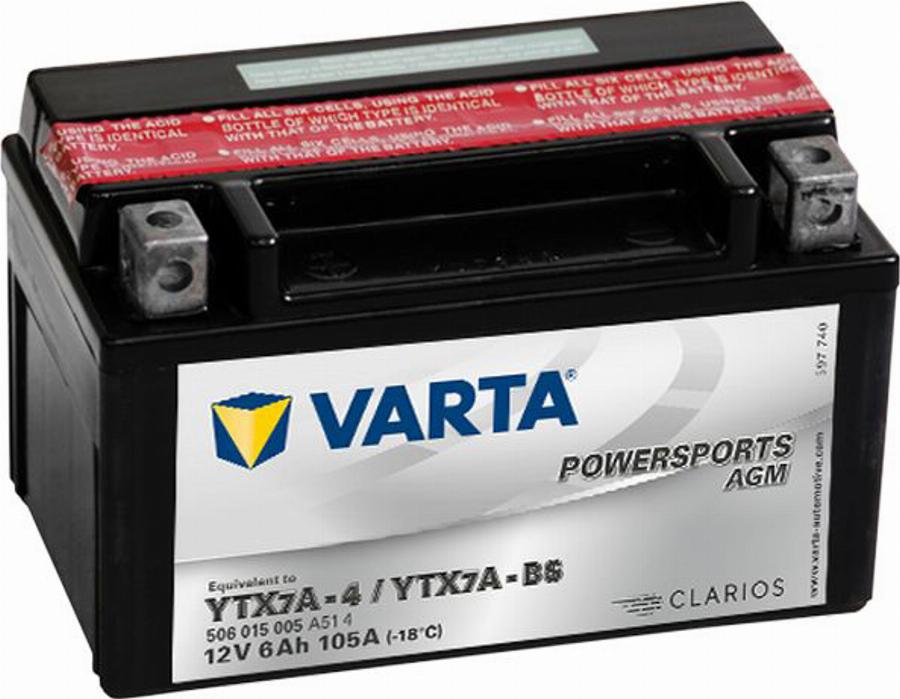 Varta 506015005 - Стартерная аккумуляторная батарея, АКБ autodif.ru