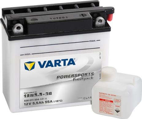 Varta 506011004A514 - Стартерная аккумуляторная батарея, АКБ autodif.ru