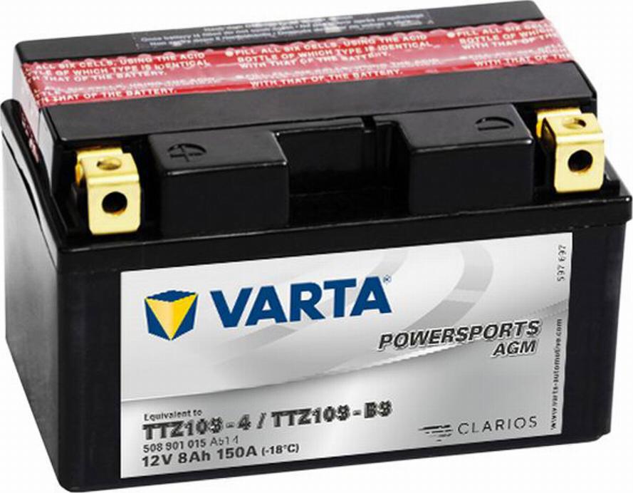 Varta 508901015 - Стартерная аккумуляторная батарея, АКБ autodif.ru