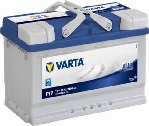 Varta 580406074 - Аккумулятор Varta 580406074 Blue Dynamic 80 Аxч плюс справа (F17) Германия 1/1 шт. autodif.ru