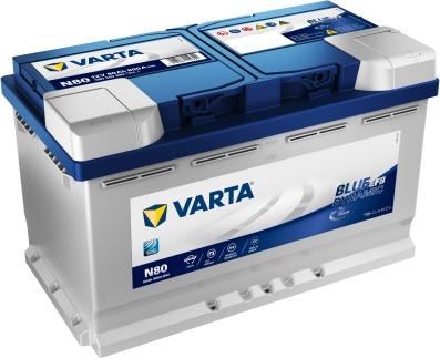 Varta 580500080D842 - Стартерная аккумуляторная батарея, АКБ autodif.ru